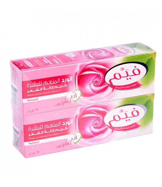 Fem Hair Removal Cream Sensitive Skin Rose 120 gm Pack of 2