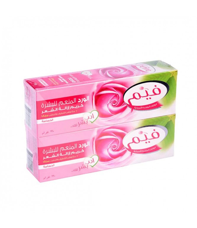 Fem Hair Removal Cream Sensitive Skin Rose 120 gm Pack of 2
