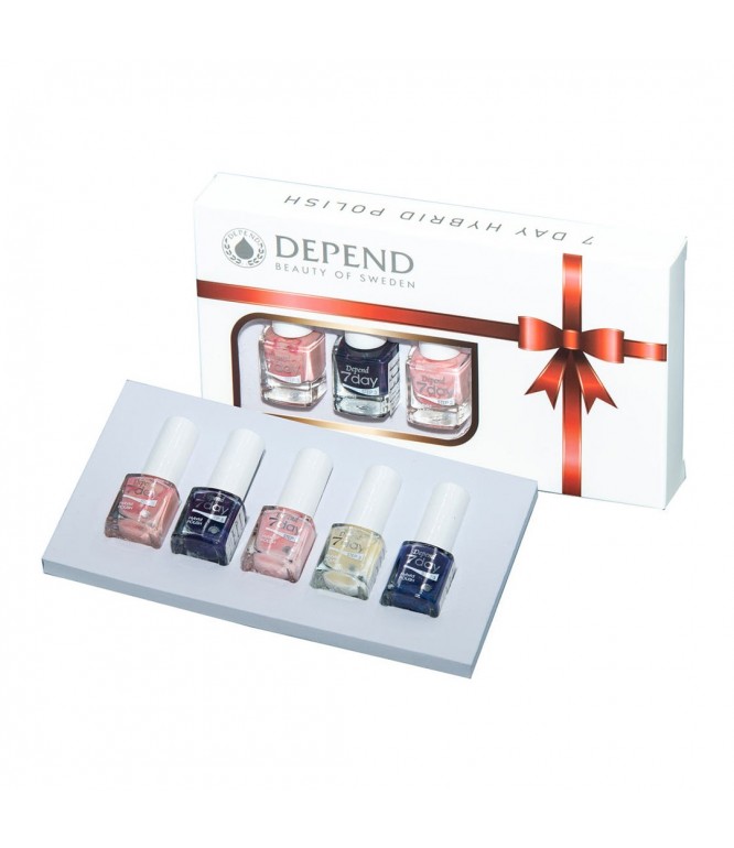 Depend Nail Kit 7 Days Nail Polish 5 Pieces