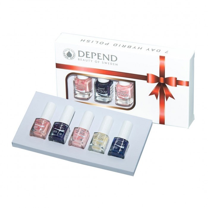 Depend Nail Kit 7 Days Nail Polish 5 Pieces