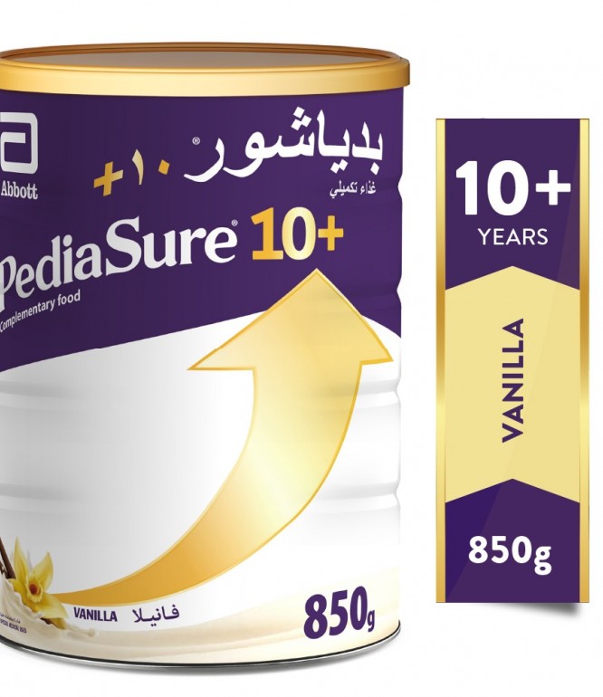 بدياشور +10 حليب أطفال بالفانيلا من عمر 10 سنوات 850 جم