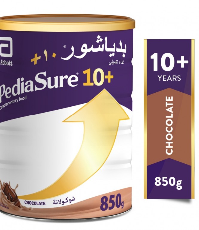 بدياشور +10 حليب أطفال بالشوكولاتة من عمر 10 سنوات 850 جم