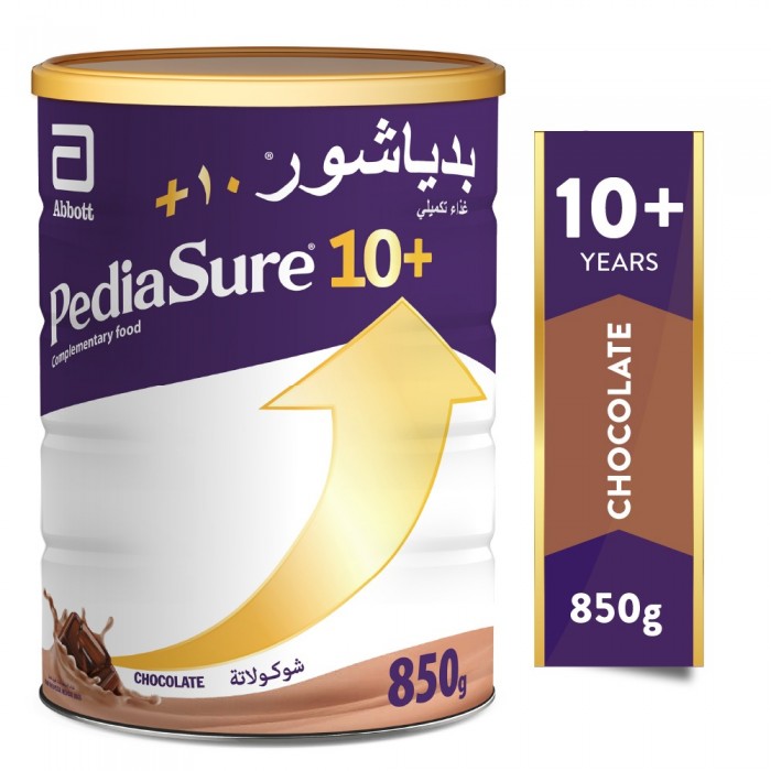 بدياشور +10 حليب أطفال بالشوكولاتة من عمر 10 سنوات 850 جم