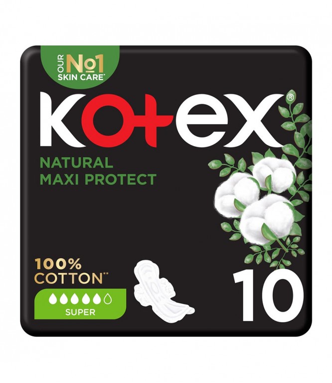 Kotex Natural Maxi Super Protection 10 Pads