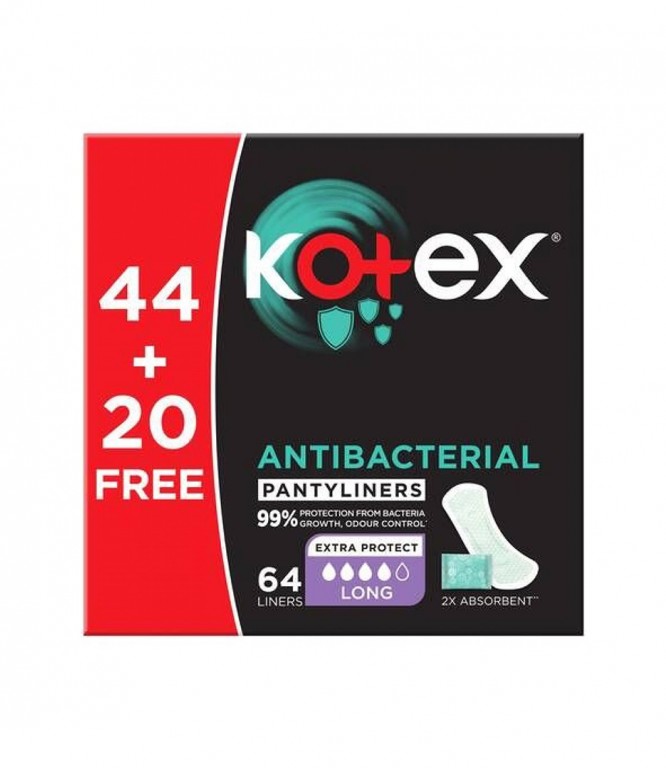Kotex Antibacterial Panty Liners 64Pieces