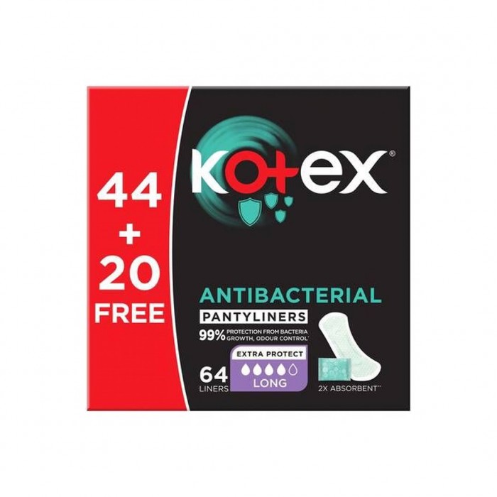 Kotex Antibacterial Panty Liners 64Pieces