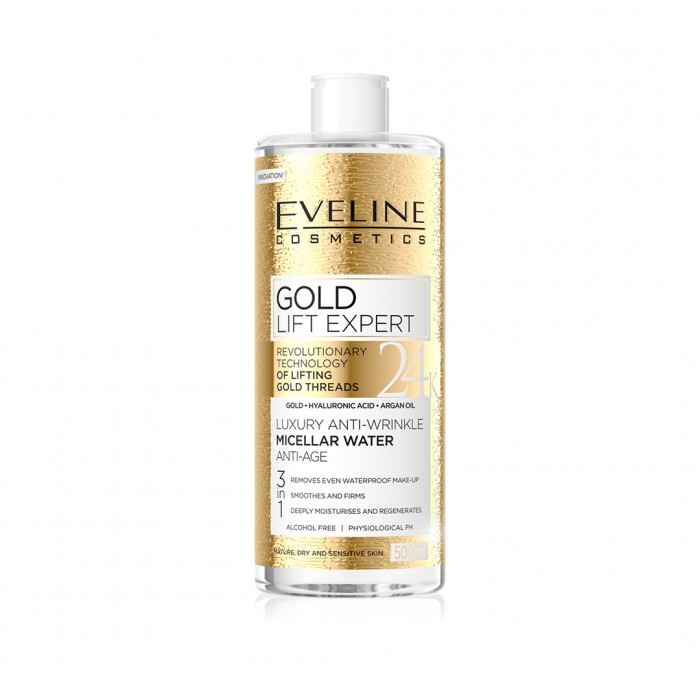Eveline Gold Lift Expert Anti-Wrinkle Micellar Water 500ML

