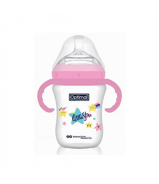 Optimal Mamilla Wide Neck Bottle with Handle Pink