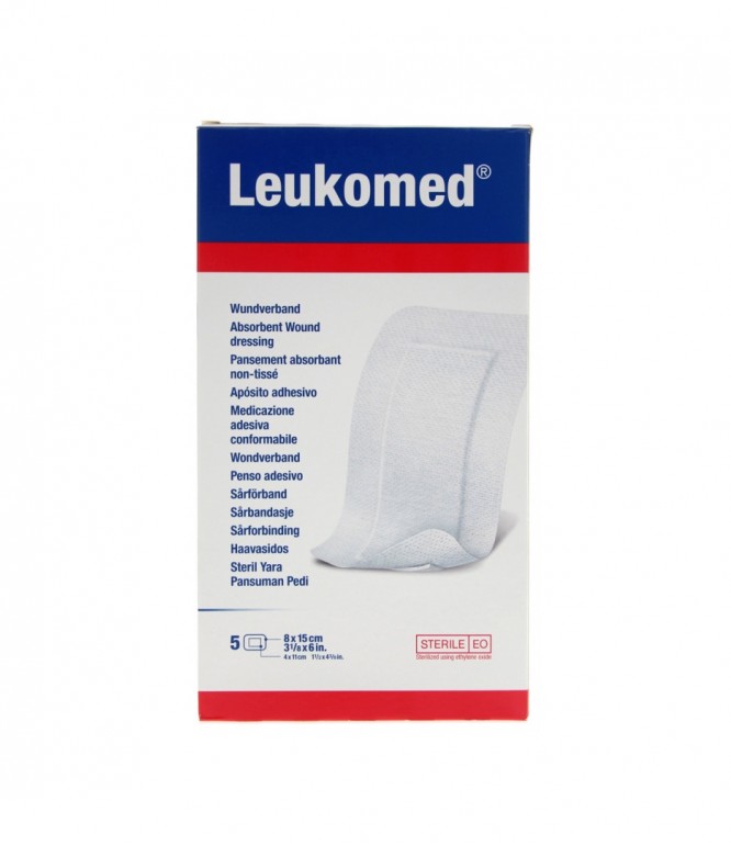Leukomed Sterile Absorbent Dressing 8 × 15 cm 5 Pcs