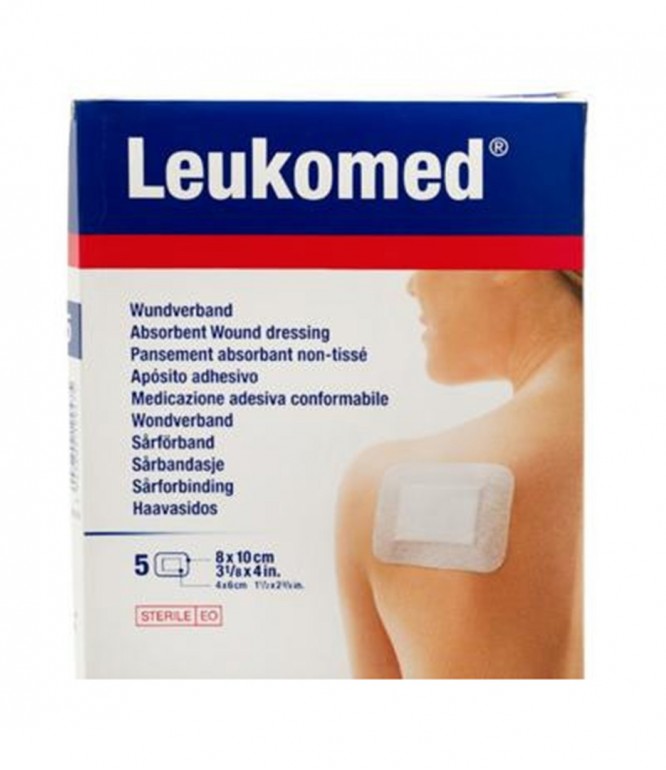 Leukomed Sterile Absorbent Dressing 8 × 10 cm 5 Pcs