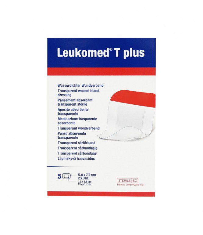 Leukomed T Plus Transparent Sterile Dressing 5 × 7.2 cm 5 Pcs
