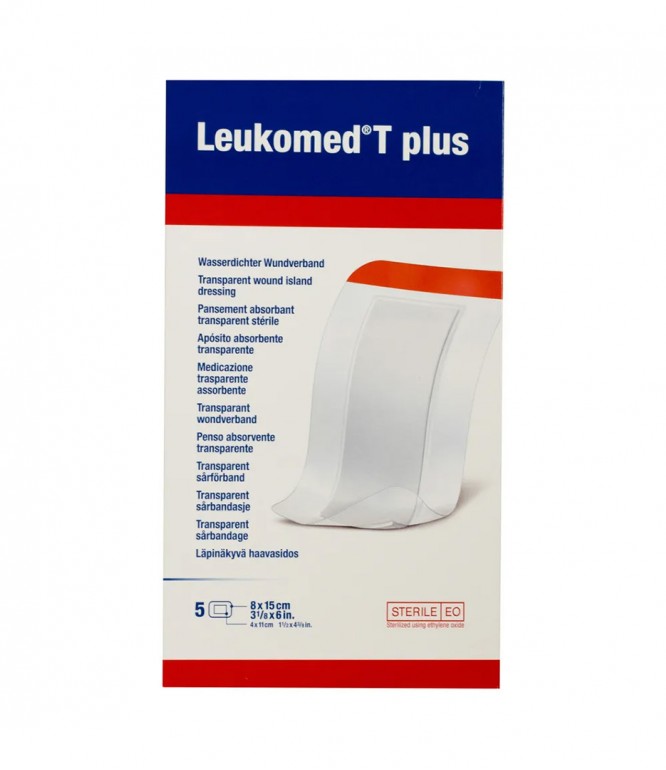 Leukomed T Plus Transparent Sterile Dressing 8 × 15 cm 5 Pcs