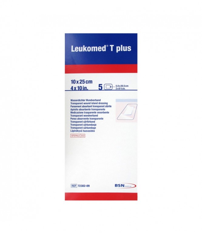 Leukomed T Plus Transparent Sterile Dressing 10 × 25 cm 5 Pcs