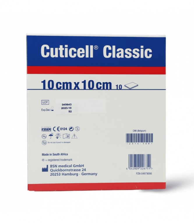 Cuticell Paraffin Gauze Dressing 10Cmx10Cm - 10 PIECES