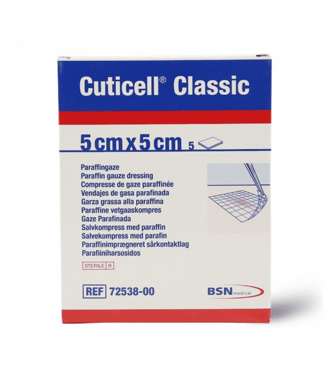 Cuticell Paraffin Gauze Dressing 5Cmx 5Cm - 5 PIECES