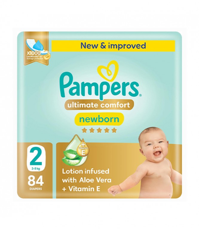 Pampers Ultimate Comfort Diapers Size 2 Jumbo 84 Pcs