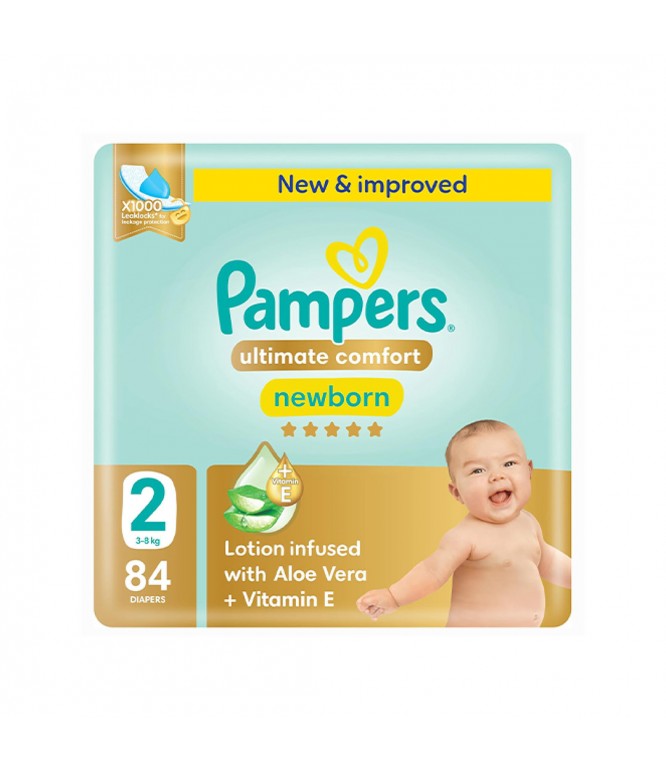 Pampers Ultimate Comfort Diapers Size 2 Jumbo 84 Pcs