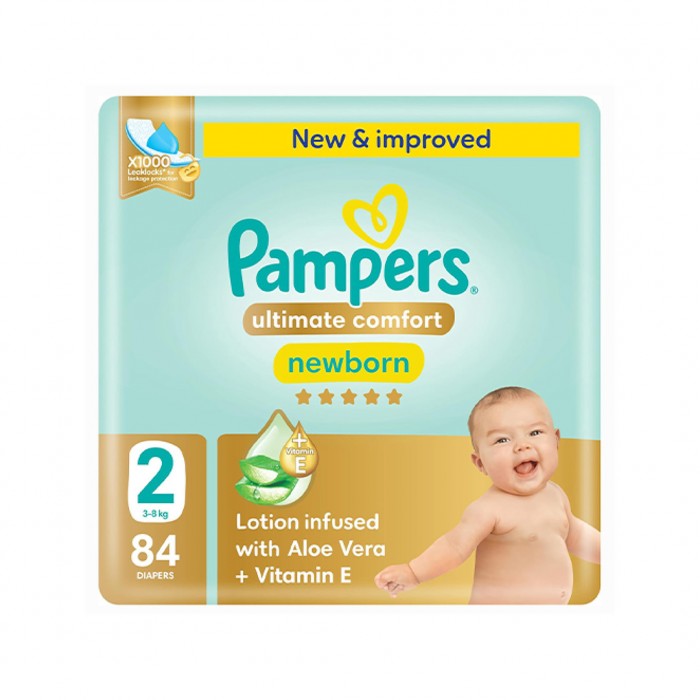 Pampers Ultimate Comfort Diapers Size 2 Jumbo 84 Pcs