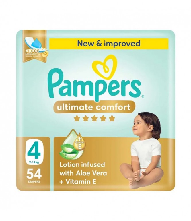 Pampers Ultimate Comfort Diapers Size 4 Jumbo 54 Pcs