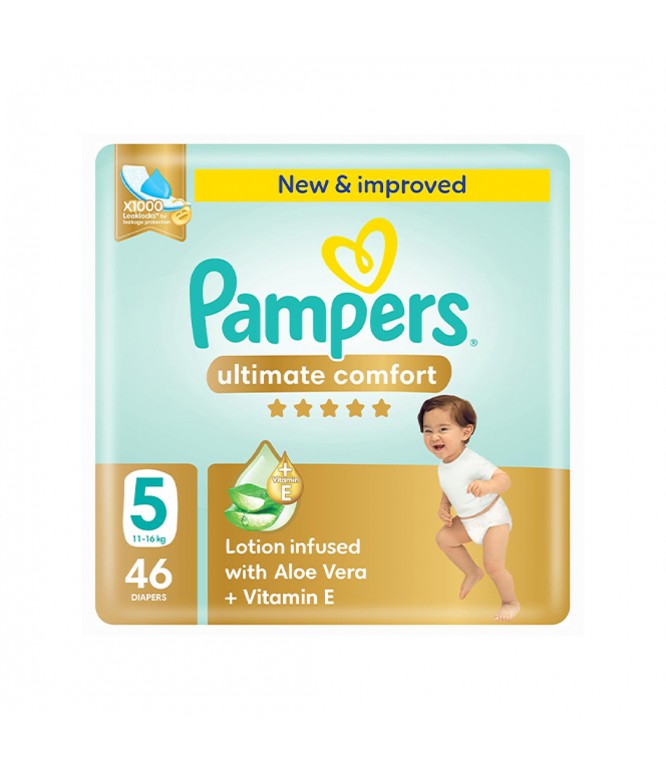 Pampers Ultimate Comfort Diapers Size 5 Jumbo 46 Pcs