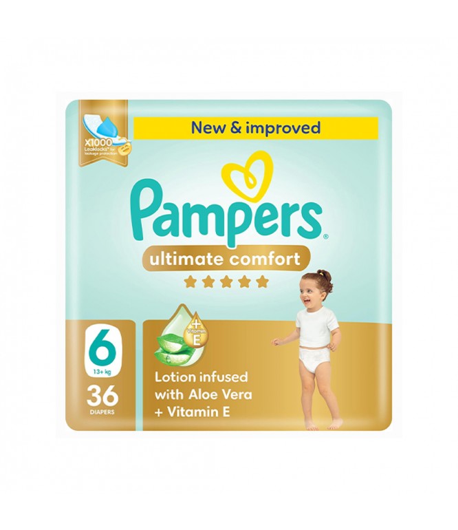 Pampers Ultimate Comfort Diapers Size 6 Jumbo 36 Pcs