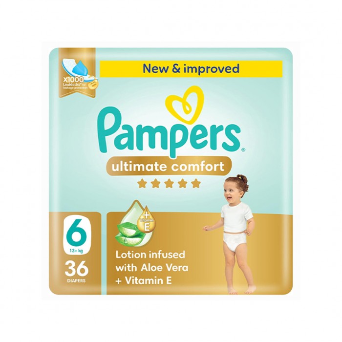 Pampers Ultimate Comfort Diapers Size 6 Jumbo 36 Pcs