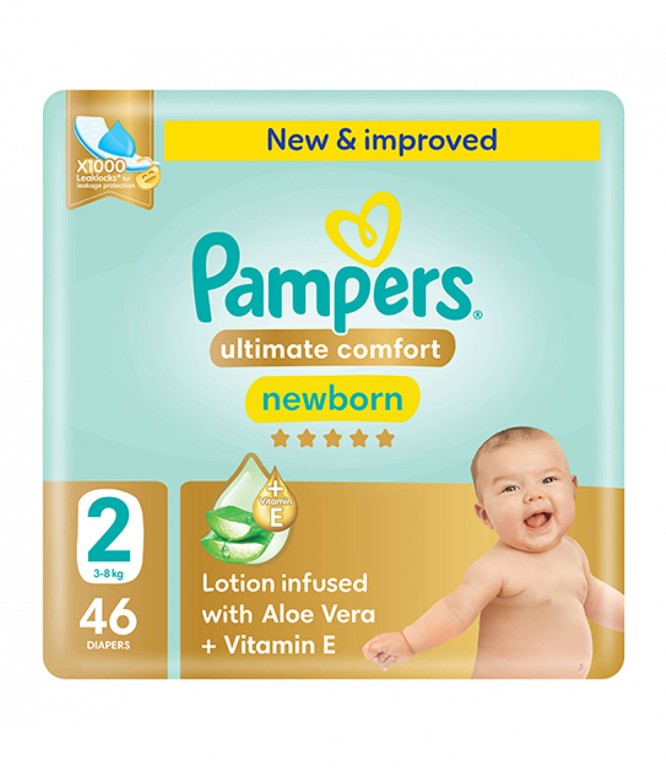 Pampers Ultimate Comfort Diapers Size 2 Jumbo 46 Pcs