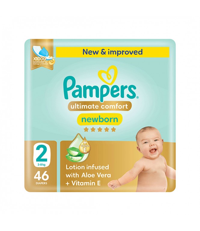 Pampers Ultimate Comfort Diapers Size 2 Jumbo 46 Pcs