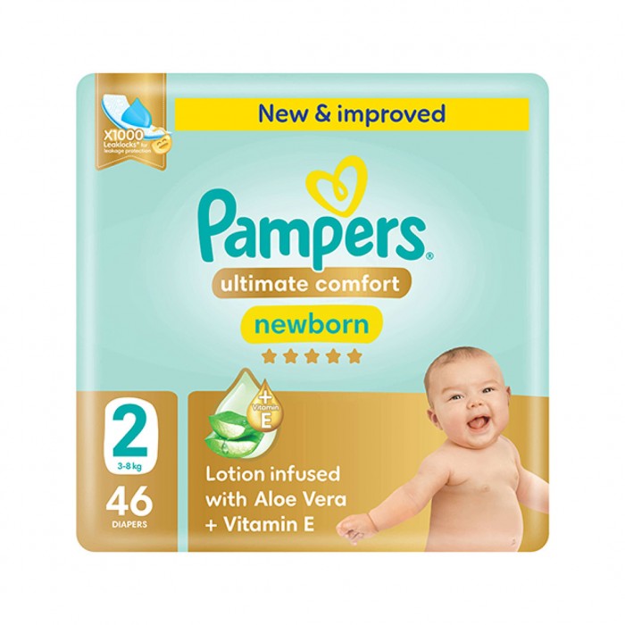 Pampers Ultimate Comfort Diapers Size 2 Jumbo 46 Pcs