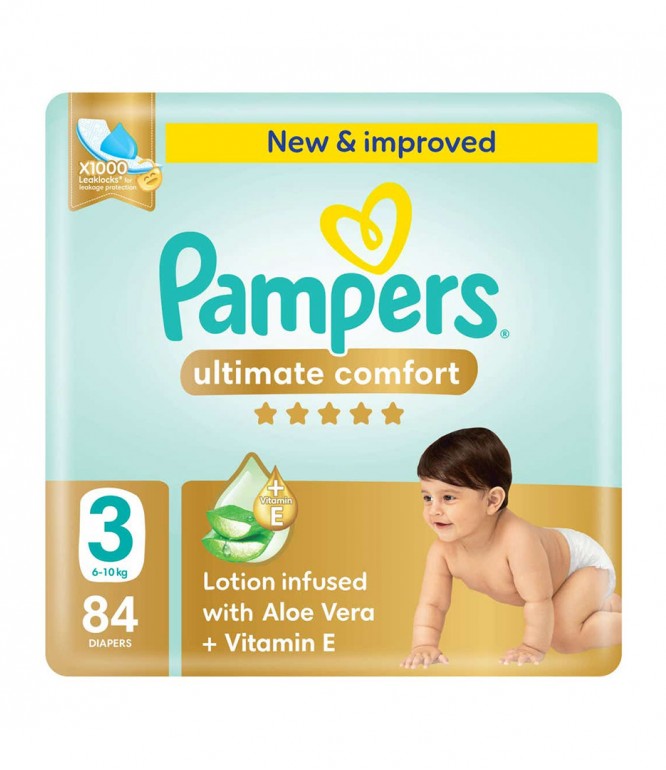 Pampers Ultimate Comfort Diapers Size 3 Jumbo 84 Pcs