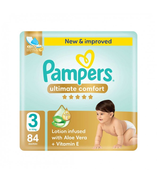 Pampers Ultimate Comfort Diapers Size 3 Jumbo 84 Pcs