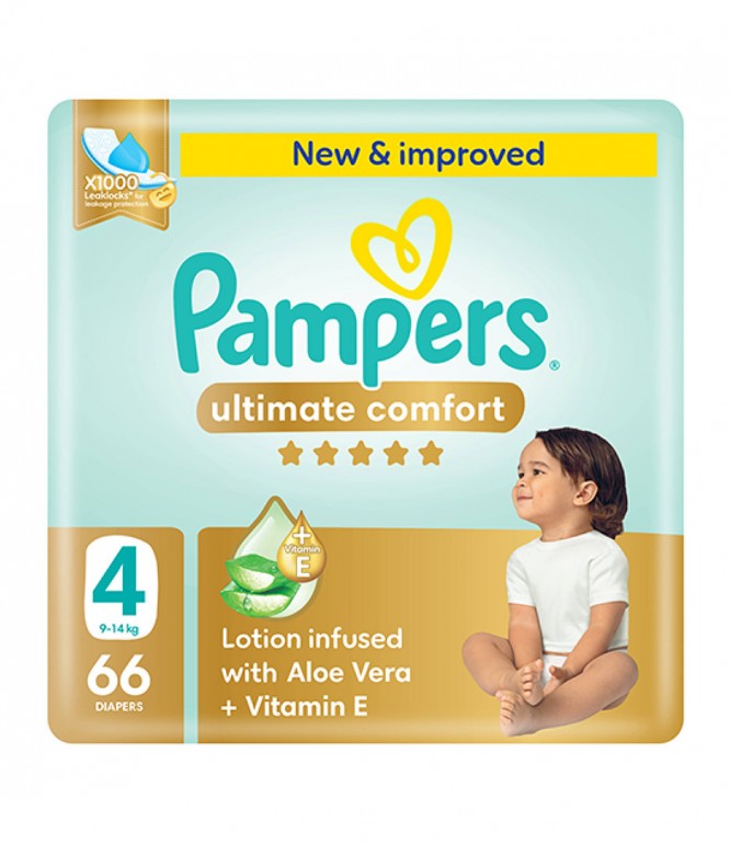 Pampers Ultimate Comfort Diapers Size 4 Jumbo 66 Pcs