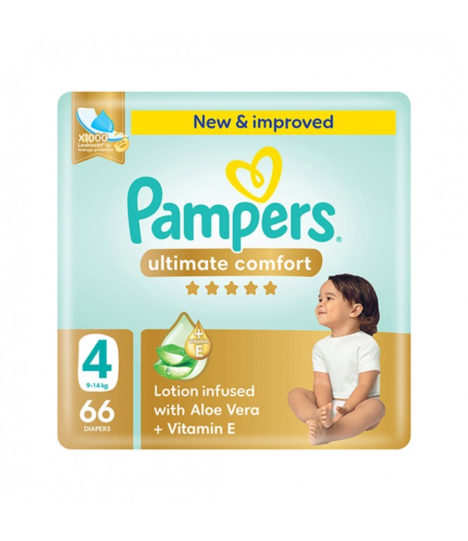 Pampers Ultimate Comfort Diapers Size 4 Jumbo 66 Pcs