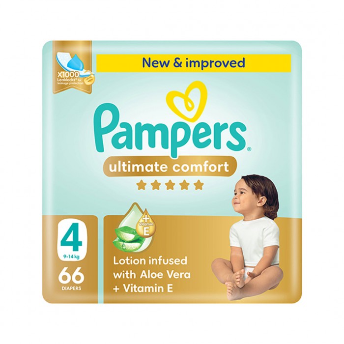Pampers Ultimate Comfort Diapers Size 4 Jumbo 66 Pcs