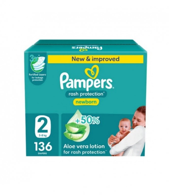 Pampers Jumbo Box 2 Small Baby Diaper 136's