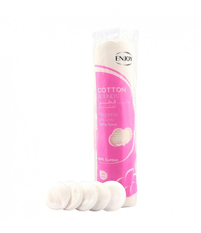 Enjoy Round Cotton Pads – 100 Pieces