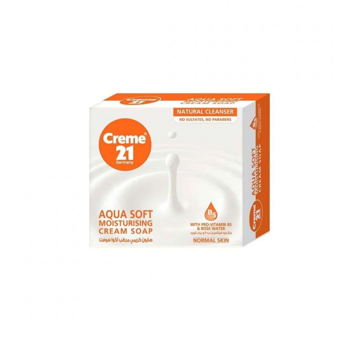 Creme 21 Aqua Soft Moisturising Cream Soap with Pro-Vitamin B5 and Rose Water for normal skin 125 g
