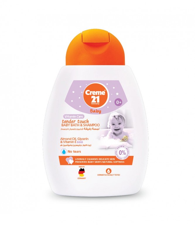 Creme 21 Tender Touch Baby Bath and Shampoo with Almond Oil and Vitamin Care 250 ML
