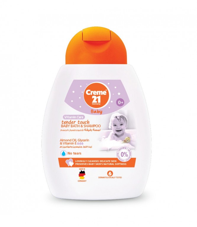 Creme 21 Tender Touch Baby Bath and Shampoo with Almond Oil and Vitamin Care 500 ML