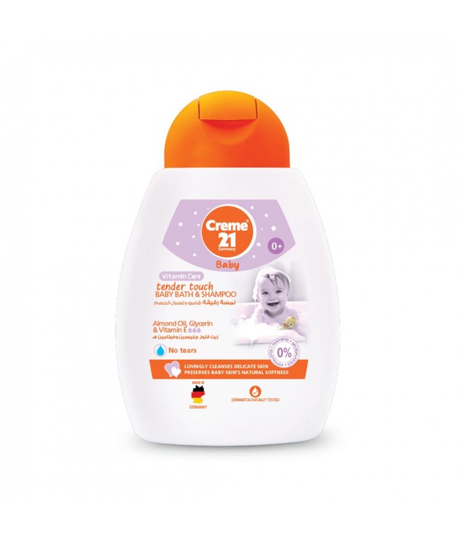 Creme 21 Tender Touch Baby Bath and Shampoo with Almond Oil and Vitamin Care 500 ML