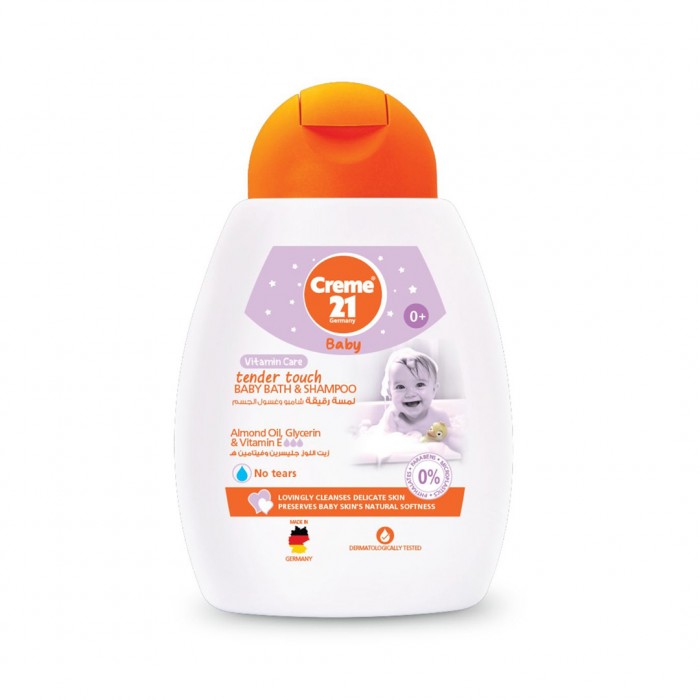Creme 21 Tender Touch Baby Bath and Shampoo with Almond Oil and Vitamin Care 500 ML