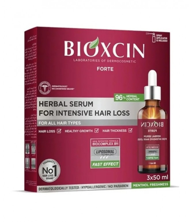 Bioxcin Forte Herbal Serum Hair Loss 3x50 ML - 3 Pieces