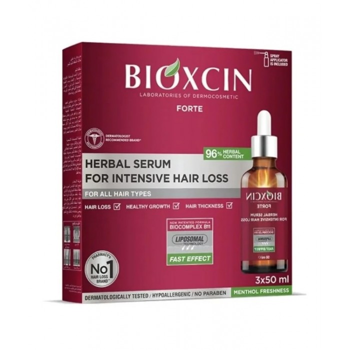 Bioxcin Forte Herbal Serum Hair Loss 3x50 ML - 3 Pieces