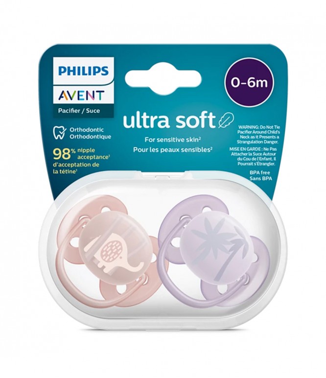 Philips Avent Ultra Air Pacifier 0-6M girl 2 pieces SCF091/09