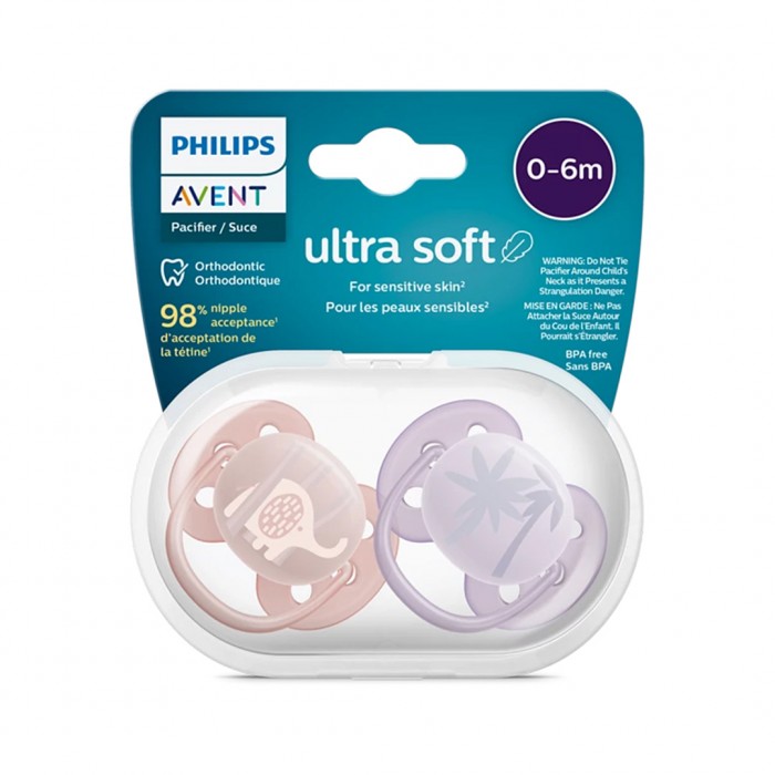 Philips Avent Ultra Air Pacifier 0-6M girl 2 pieces SCF091/09