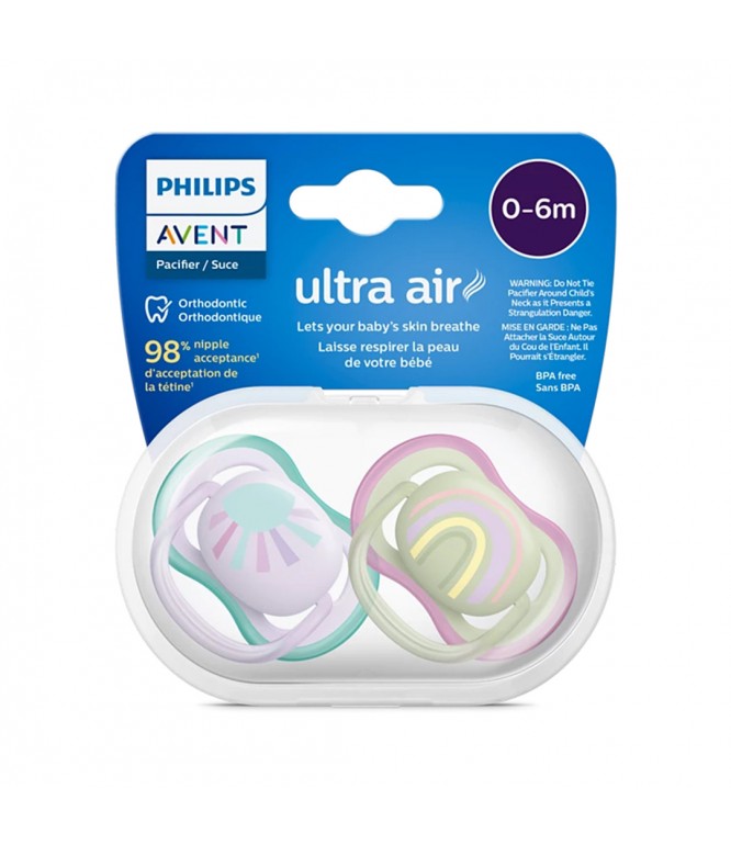 Philips Avent Ultra Air Pacifier 0-6M girl 2 pieces SCF085/59