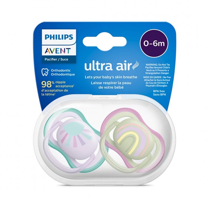 Philips Avent Ultra Air Pacifier 0-6M girl 2 pieces SCF085/59