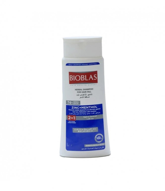 Bioblas Zinc Menthol Shampoo Anti Dandruff and Anti Hair Loss 400ML
