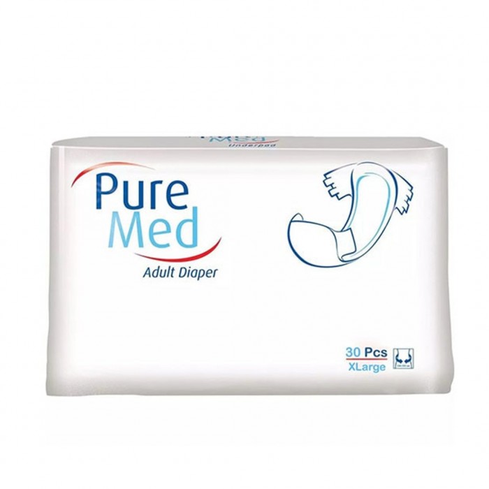 Pure Med Adult Diapers XLarge Size 30 Pcs