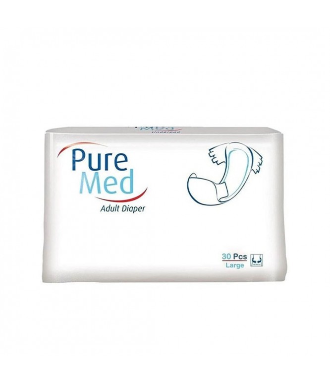 Pure Med Adult Diapers Large Size 30 Pcs